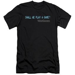 WarGames Slim Fit Shirt Shall We Play A Game? Black T-Shirt WarGames Slim Fit Shirt Shall We Play A Game? Black T-Shirt