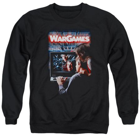 WarGames  Sweatshirt Movie Poster Adult Black Sweat Shirt