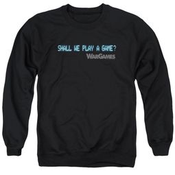 WarGames Sweatshirt Shall We Play A Game? Adult Black Sweat Shirt WarGames Sweatshirt Shall We Play A Game? Adult Black Sweat Shirt