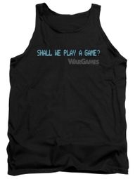 WarGames Tank Top Shall We Play A Game? Black Tanktop WarGames Tank Top Shall We Play A Game? Black Tanktop