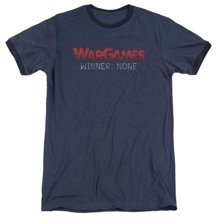 WarGames  Winner None Navy Blue Ringer Shirt