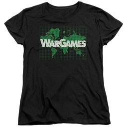 WarGames  Womens Shirt Game Board Black T-Shirt