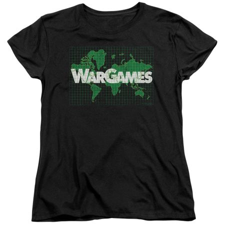 WarGames  Womens Shirt Game Board Black T-Shirt