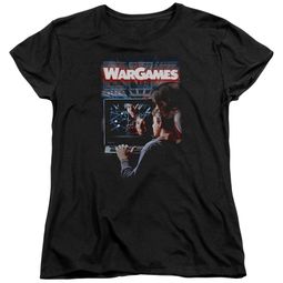 WarGames Womens Shirt Movie Poster Black T-Shirt WarGames Womens Shirt Movie Poster Black T-Shirt