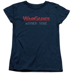 WarGames Womens Shirt Winner None Navy Blue T-Shirt WarGames Womens Shirt Winner None Navy Blue T-Shirt