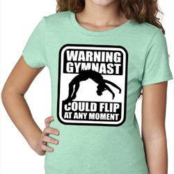 Warning Gymnast Could Flip at any Moment Kids Gymnastics Shirts