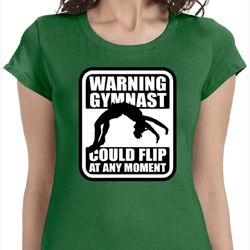 Warning Gymnast Could Flip at any Moment Ladies Gymnastics Shirts