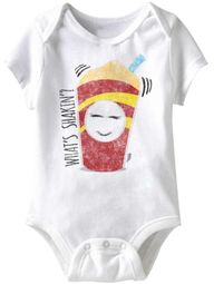 What's Shakin' Funny Baby Romper White Infant Babies Creeper What's Shakin' Funny Baby Romper White Infant Babies Creeper