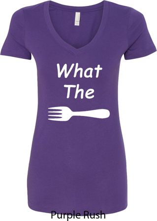 What the Fork WTF Ladies V-Neck Shirt