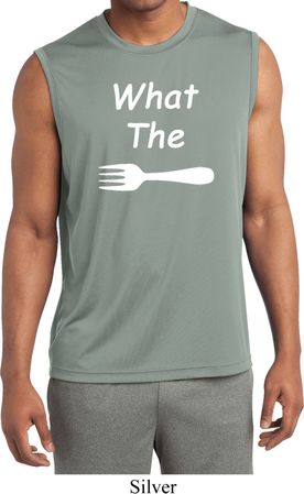 What the Fork WTF Mens Sleeveless Moisture Wicking Shirt