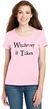 Whatever Ladies Motivational Cotton V-neck T-shirt - Pale Pink