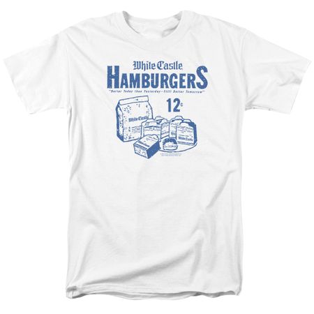 White Castle 12 Cent Burgers Adult T-shirt - White