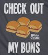 White Castle Check Out My Buns Funny T-Shirt - Charcoal