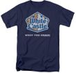 White Castle Distressed Logo Adult T-shirt - Navy Blue