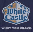 White Castle Distressed Logo Adult T-shirt - Navy Blue