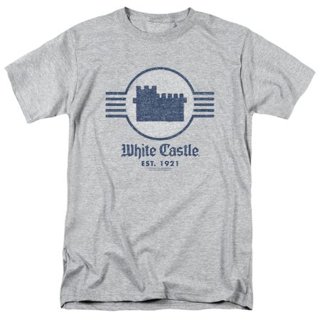 White Castle Est 1921 Emblem Adult T-shirt - Athletic Heather Grey
