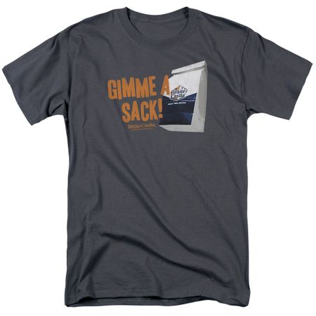 White Castle Gimme A Sack Hamburger Adult T-shirt - Charcoal