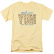 White Castle Hamburger Yum Adult T-shirt - Banana Yellow