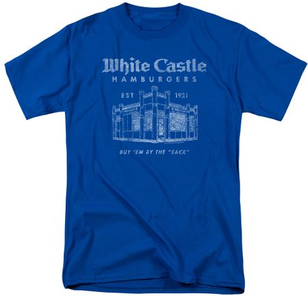 White Castle Hamburgers By The Sack T-Shirt - Royal Blue