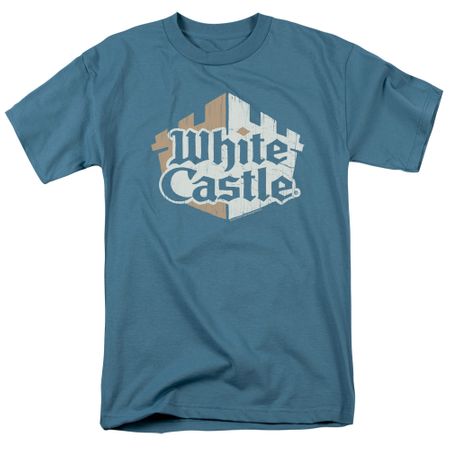 White Castle Hamburgers Torn Logo T-shirt - Slate Blue