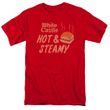 White Castle Hot and Steamy Hamburger Adult T-shirt - Red