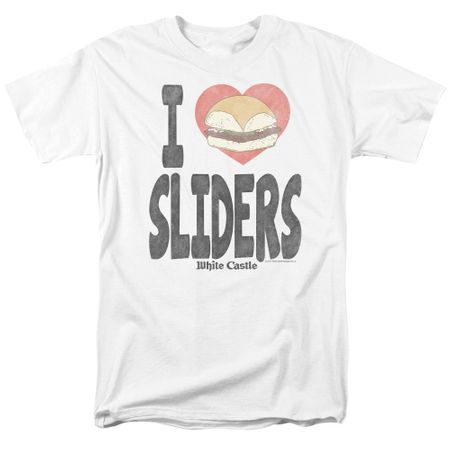 White Castle I Love Sliders Hamburger T-shirt - White
