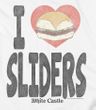 White Castle I Love Sliders Hamburger T-shirt - White