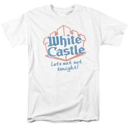 White Castle Lets Eat Out Tonight Hamburger T shirt - White