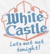 White Castle Lets Eat Out Tonight Hamburger T shirt - White