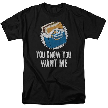 White Castle You Know You Want Me Adult T-shirt - Black