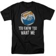 White Castle You Know You Want Me Adult T-shirt - Black