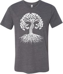 White Celtic Tree Burnout Yoga Shirt White Celtic Tree Burnout Yoga Shirt