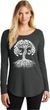 White Celtic Tree Ladies Tri-Blend Long Sleeve Shirt
