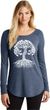 White Celtic Tree Ladies Tri-Blend Long Sleeve Shirt