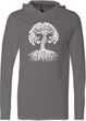 White Celtic Tree Yoga Lightweight Hoodie