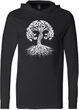 White Celtic Tree Yoga Lightweight Hoodie