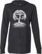 White Celtic Tree Yoga Lightweight Hoodie