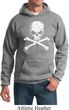 White Distressed Skull Hoodie
