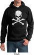 White Distressed Skull Hoodie