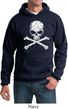 White Distressed Skull Hoodie