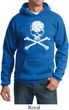 White Distressed Skull Hoodie