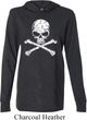 White Distressed Skull Lightweight Hoodie