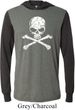 White Distressed Skull Lightweight Hoodie