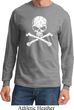White Distressed Skull Long Sleeve Shirt