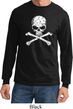 White Distressed Skull Long Sleeve Shirt