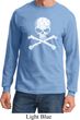 White Distressed Skull Long Sleeve Shirt