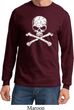 White Distressed Skull Long Sleeve Shirt