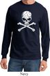 White Distressed Skull Long Sleeve Shirt