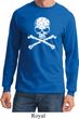 White Distressed Skull Long Sleeve Shirt