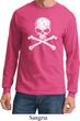White Distressed Skull Long Sleeve Shirt